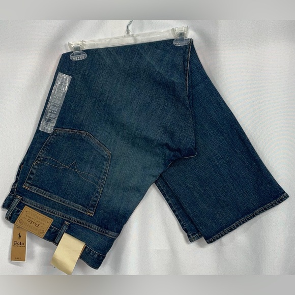 Polo Ralph Lauren The Hampton Relaxed Straight Fit Blue Jeans New Size 42/30 - Picture 2 of 4